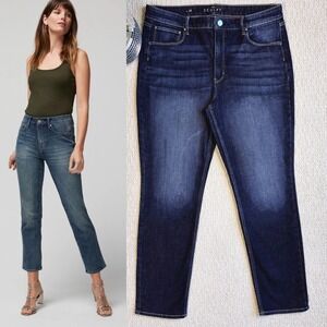 WHITE HOUSE BLACK MARKET The Sculpt Denim‎ Jeans, Size 16, Slim Fit Dark Wash